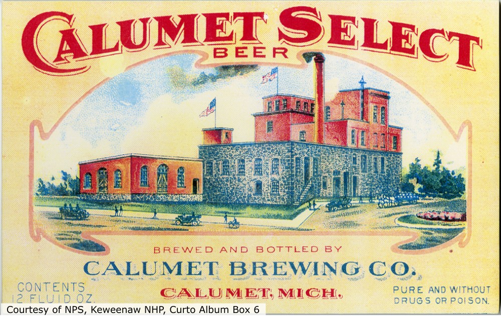 Calumet's Select Beer label<br>National Park Service, Keweenaw National Historical Park, Curto Collection